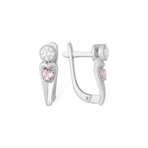 Серьги с английским замком из серебра