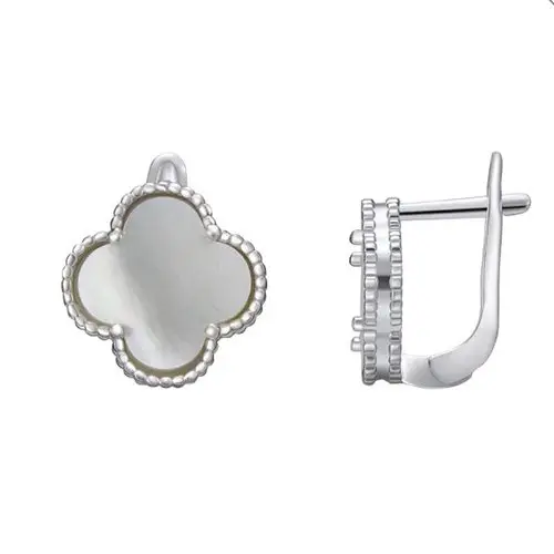 Серьги с английским замком из серебра