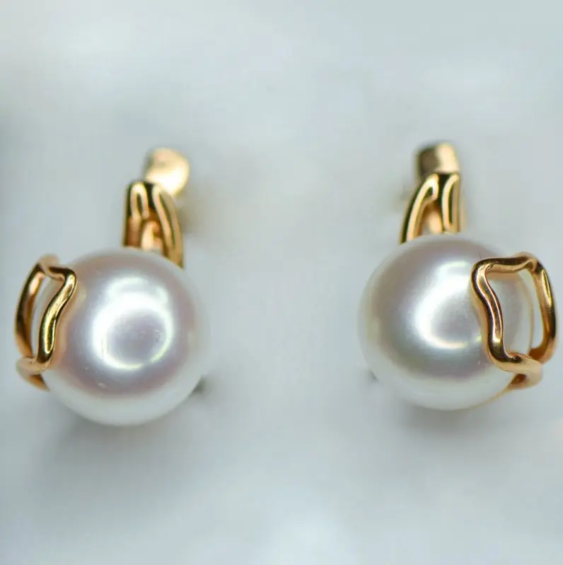 Серьги с английским замком из красного золота