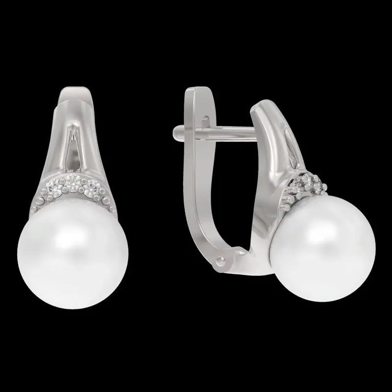 Серьги с английским замком из серебра