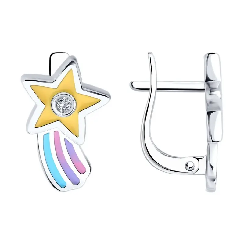 Серьги детские из серебра