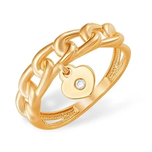 Кольцо декоративное из красного золота