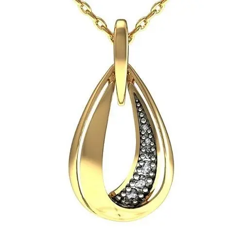 Подвеска декоративная из красного золота