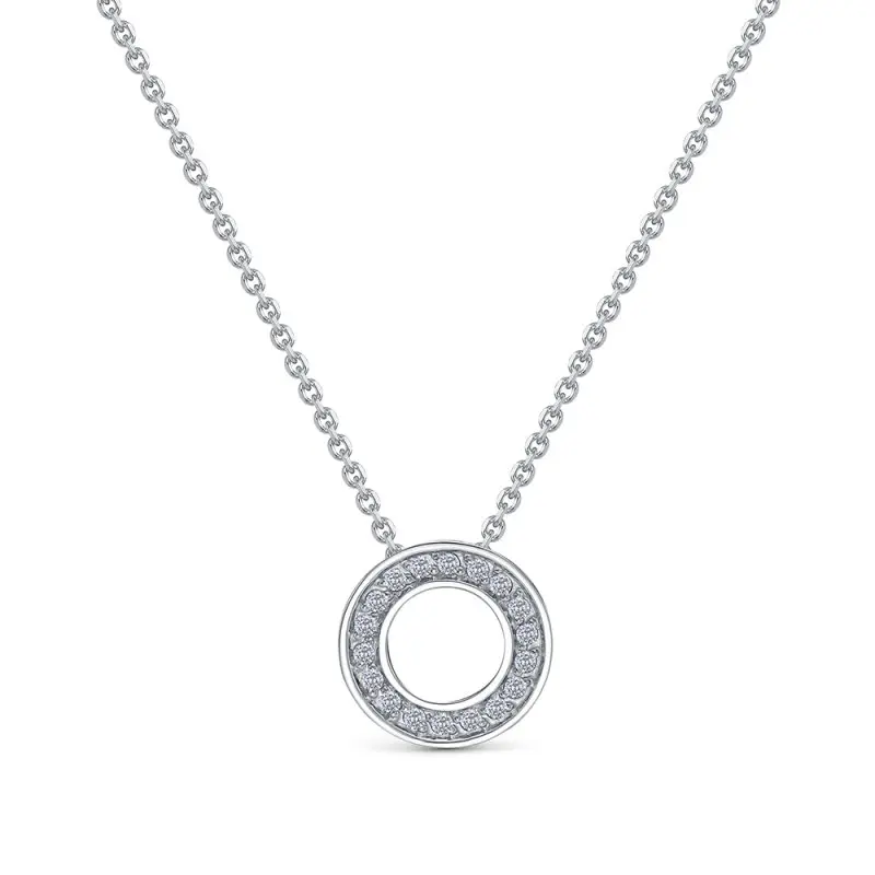 Цепь колье из белого золота