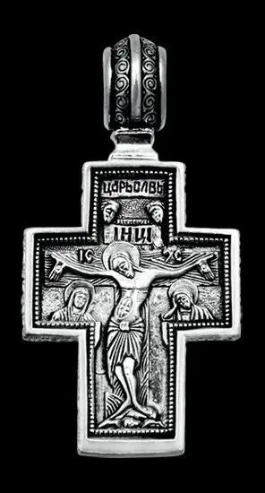 Подвеска крест из серебра