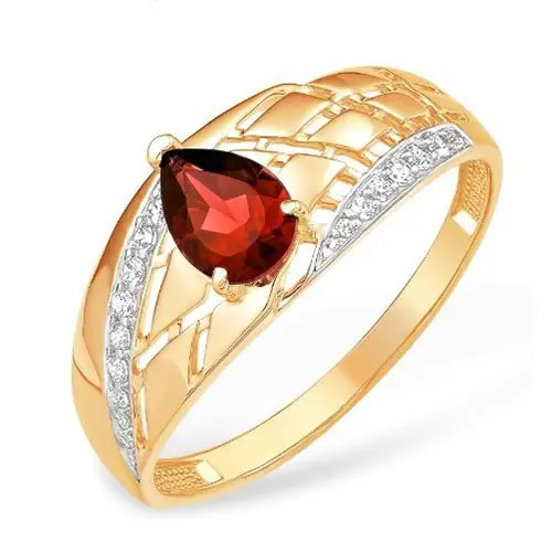 Кольцо декоративное из комбинированного золота