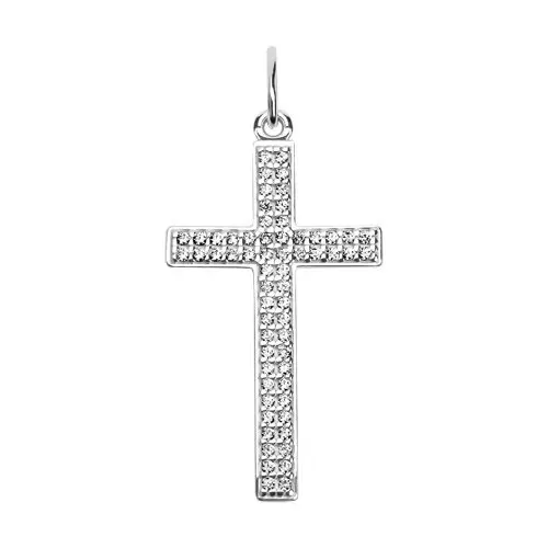 Подвеска декоративный крест из серебра