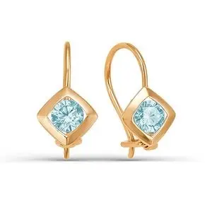 Серьги детские из красного золота