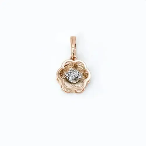 Подвеска декоративная из комбинированного золота