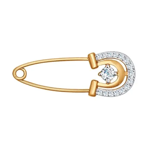 Булавка из комбинированного золота