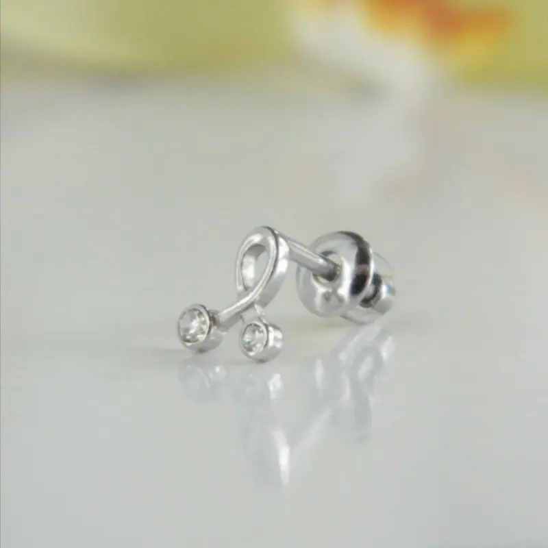 Серьги одиночные из серебра