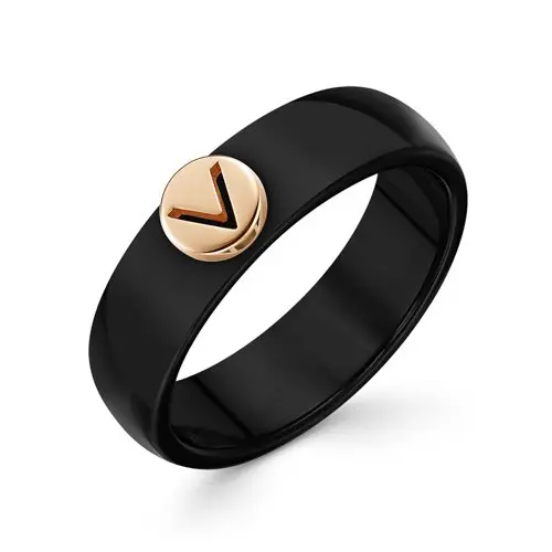 Кольцо декоративное из красного золота