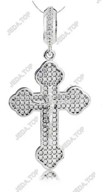 Подвеска крест из серебра