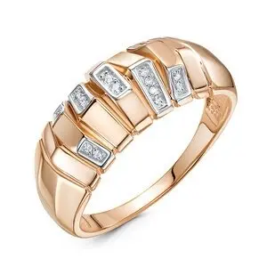 Кольцо декоративное из комбинированного золота