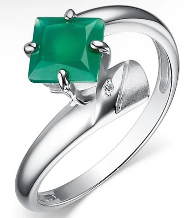 Кольцо декоративное из серебра