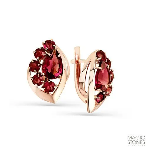 Серьги с английским замком из красного золота