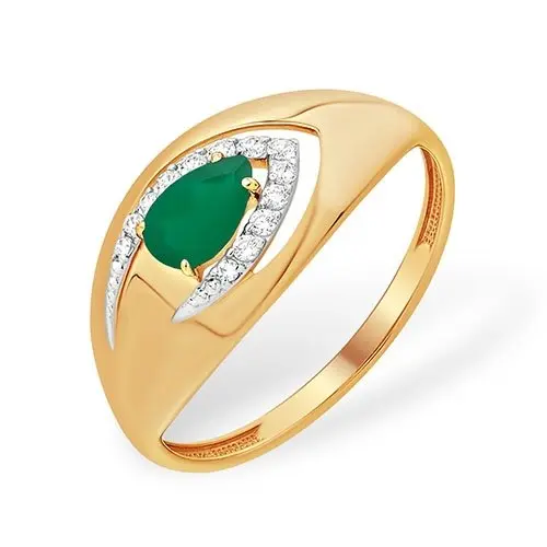 Кольцо декоративное из красного золота