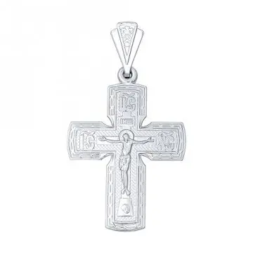 Подвеска крест из серебра