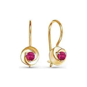 Серьги детские из красного золота