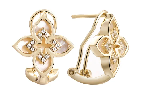 Серьги с английским замком из позолоты