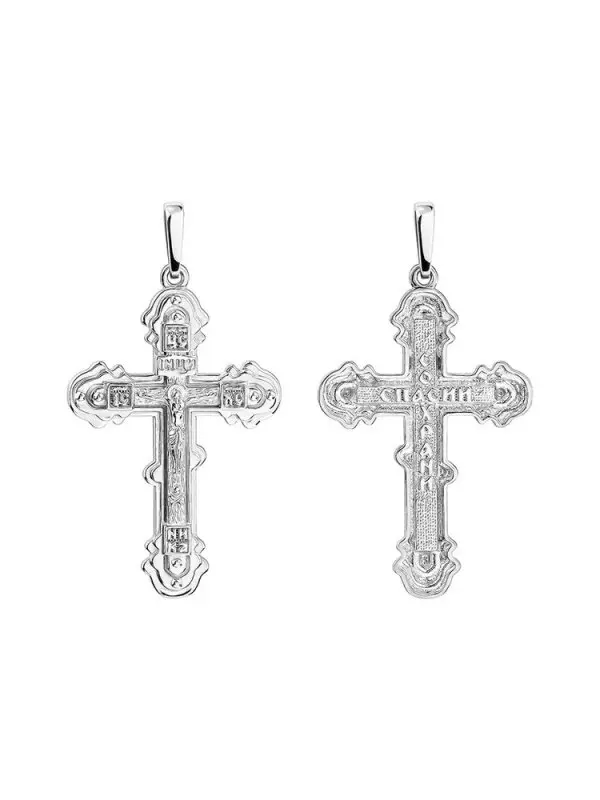 Подвеска крест из серебра