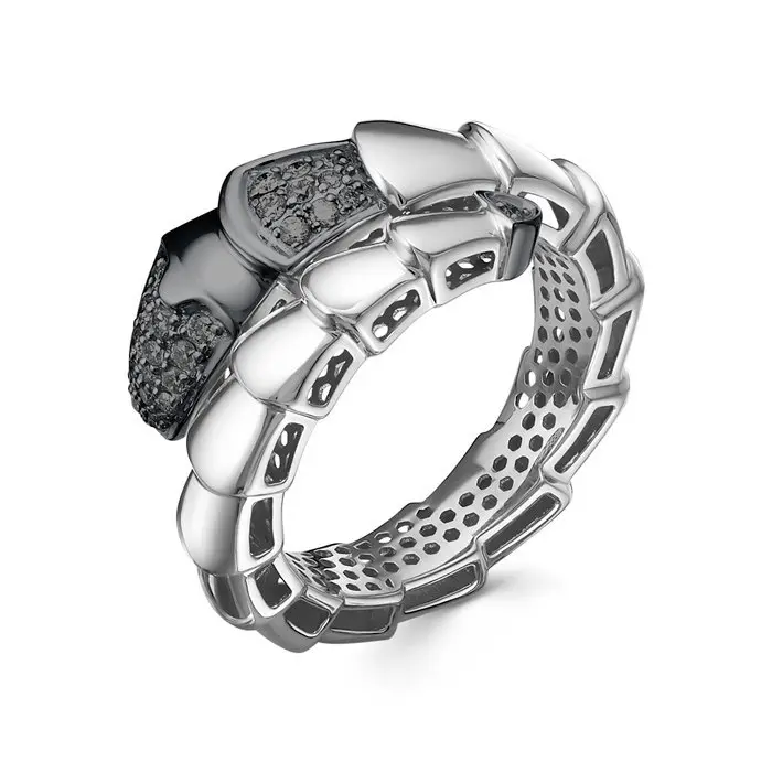 Кольцо декоративное из белого золота