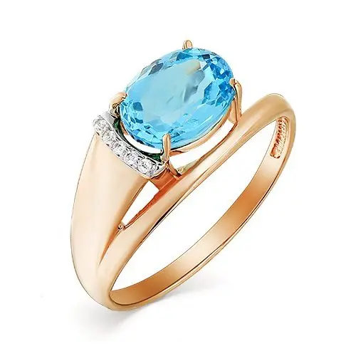 Кольцо декоративное из красного золота