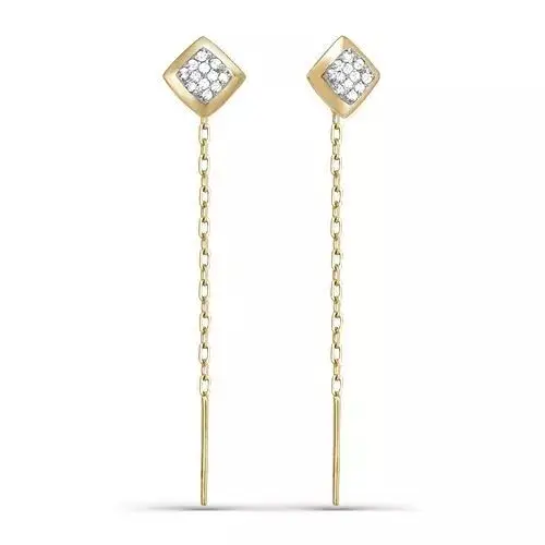 Серьги цепочки из красного золота