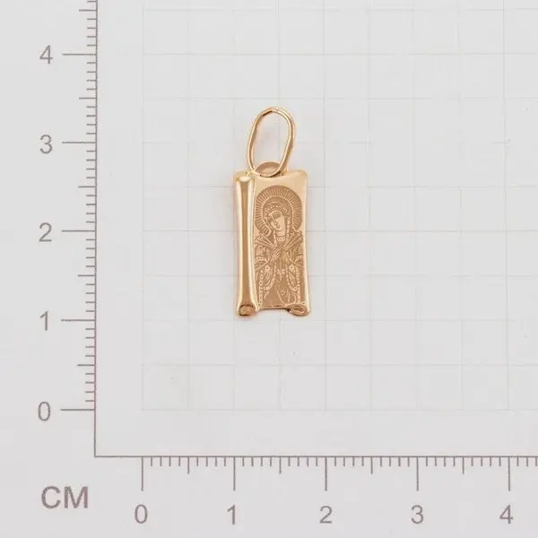 Подвеска икона из красного золота