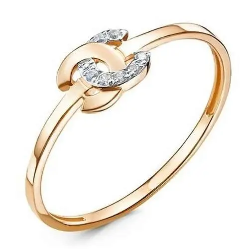 Кольцо декоративное из красного золота