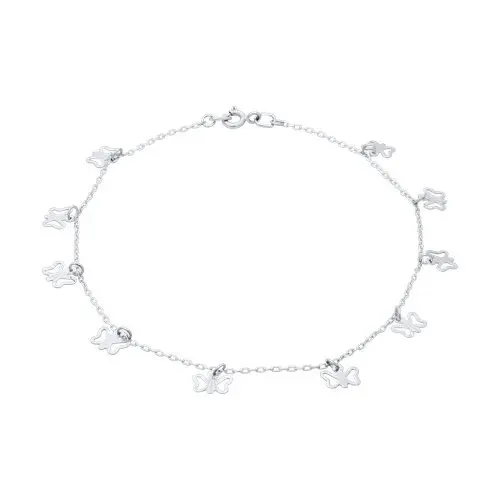 Браслет на ногу из белого золота