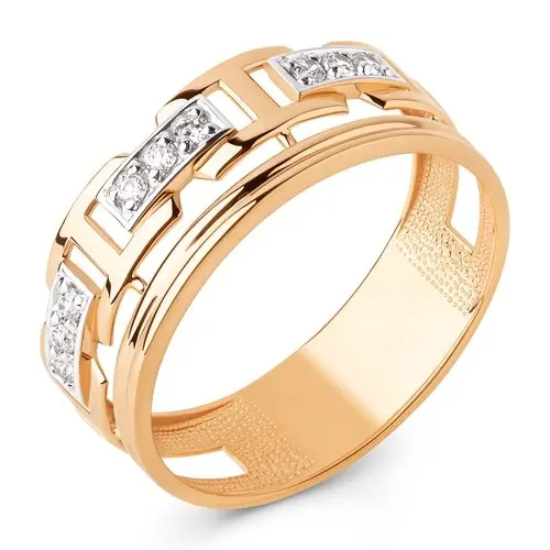 Кольцо декоративное из красного золота