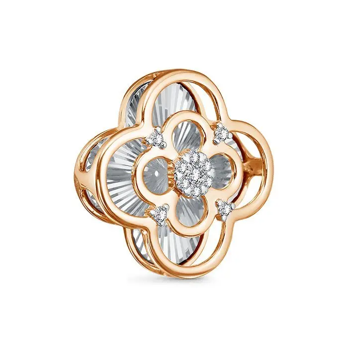 Подвеска бегунок из комбинированного золота