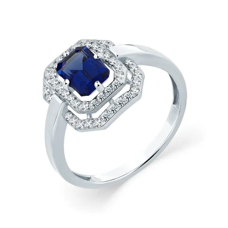 Кольцо декоративное из белого золота