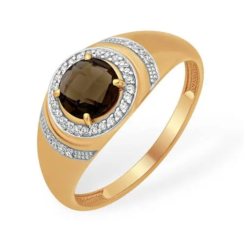 Кольцо декоративное из красного золота