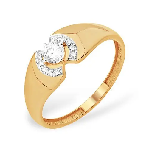 Кольцо декоративное из красного золота