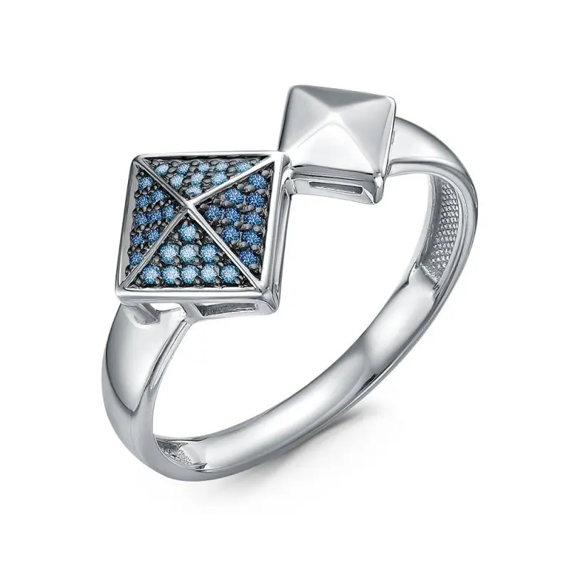 Кольцо декоративное из белого золота