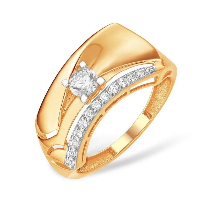 Кольцо декоративное из красного золота