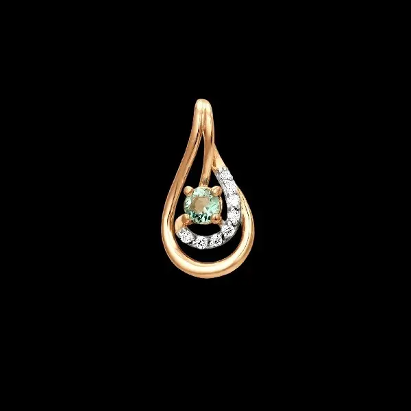 Подвеска бегунок из красного золота