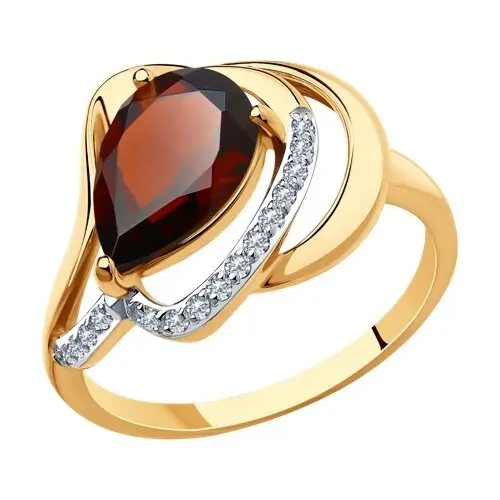 Кольцо декоративное из красного золота