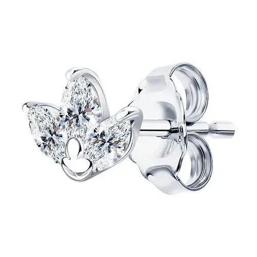Серьги одиночные из серебра