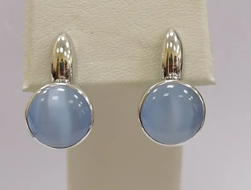 Серьги с английским замком из серебра