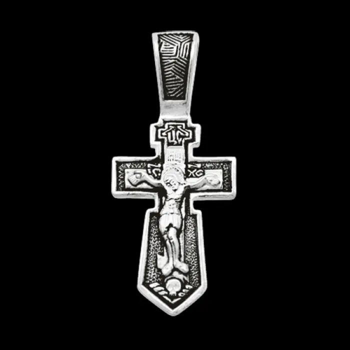 Подвеска крест из серебра