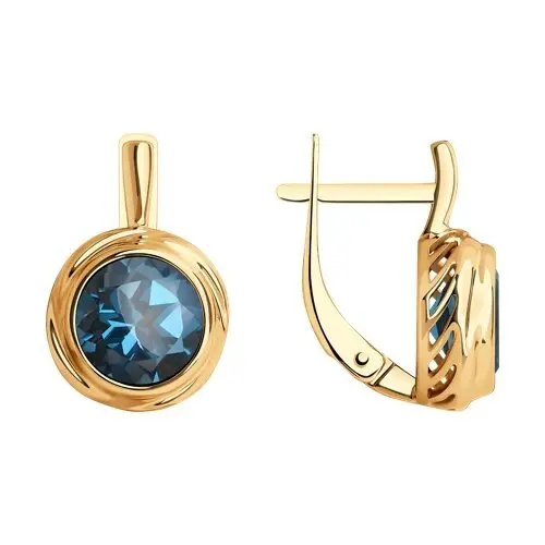 Серьги с английским замком из красного золота