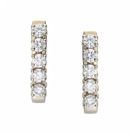 Серьги с английским замком из желтого золота