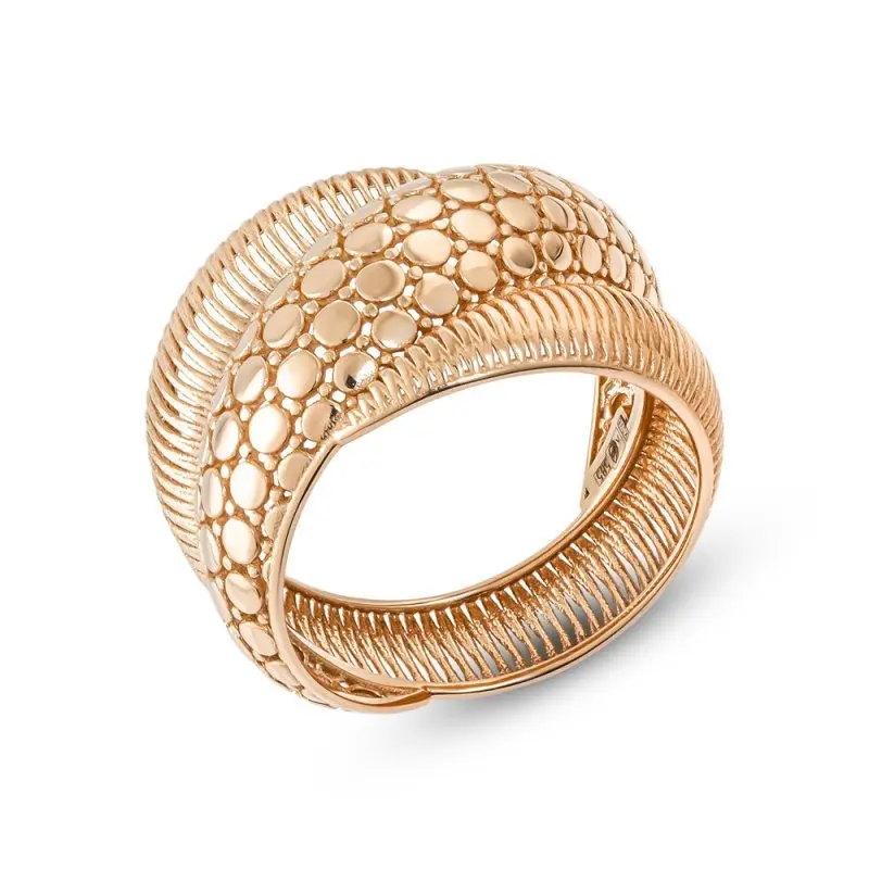 Кольцо декоративное из красного золота