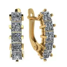 Серьги с английским замком из красного золота