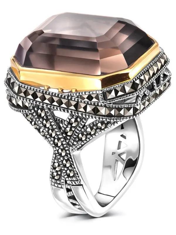 Кольцо декоративное из серебра