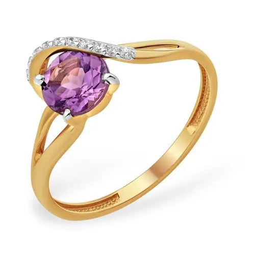 Кольцо декоративное из красного золота