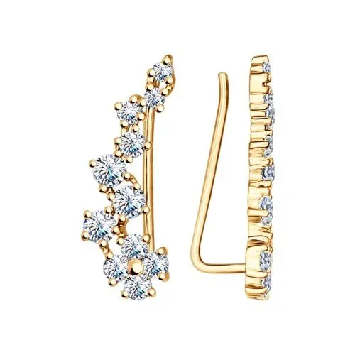 Серьги зажимы из позолоты